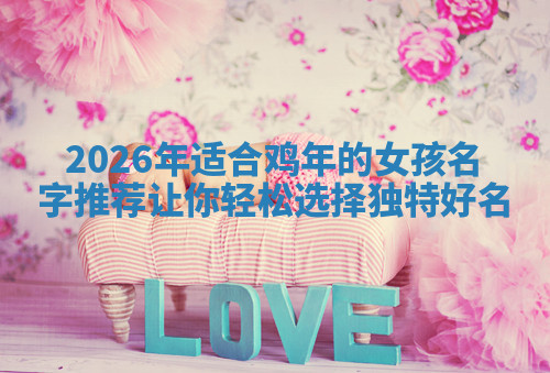 2026年适合鸡年的女孩名字推荐让你轻松选择独特好名