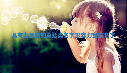 具有力量感的勇猛类名字 形容力量的名字
