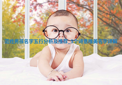 范姓男孩名字五行分析及推荐，5个诗意唯美名字详解